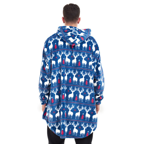 Snuggs Blanket Hoodie Dark blue Christmas